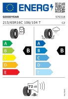 215/65R16C opona GOODYEAR CARGO MARATHON RE2 106/104T